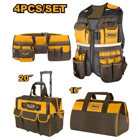 INGCO 4PCS TOOL BAG COMBO SET COS230910 Main image