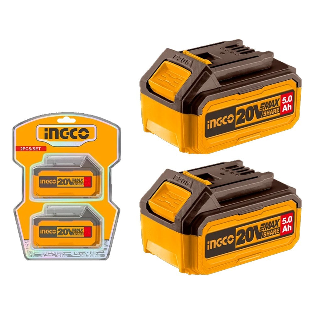 INGCO 20V 2PCS 5.0AH BATTERY VALUE PACK COSLI240464
