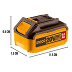 INGCO 20V 2PCS 5.0AH BATTERY VALUE PACK COSLI240464