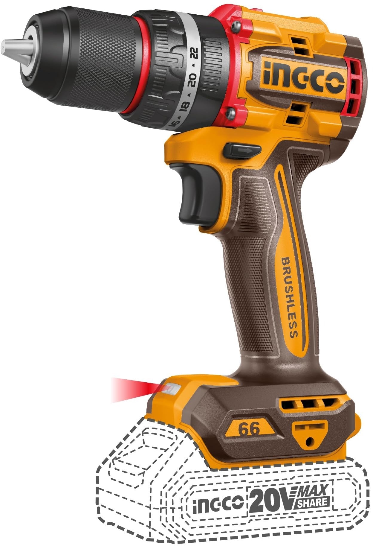 INGCO 20V 4PC IMP DRILL,WRENCH,MULTI TOOL,CIRCULAR SAW COMBO COSLI241169 Secondary image