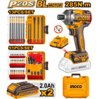 INGCO 285NM IMPACT DRIVER +2 SETS OF DRIVER BITS COMBO COSLI250784