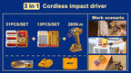 INGCO 285NM IMPACT DRIVER +2 SETS OF DRIVER BITS COMBO COSLI250784