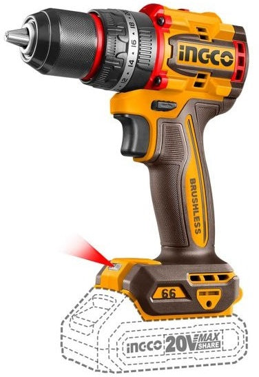 INGCO 3PC 66NM IMP DRILL+2000LUM LAMP+100M LASER DISTANCER COMBO COSLI250885