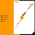 INGCO 20V POLE HEDGE TRIMMER 460MM, UP TO 2.4M 1X2.0BAT+CHARGER CPHT2016012