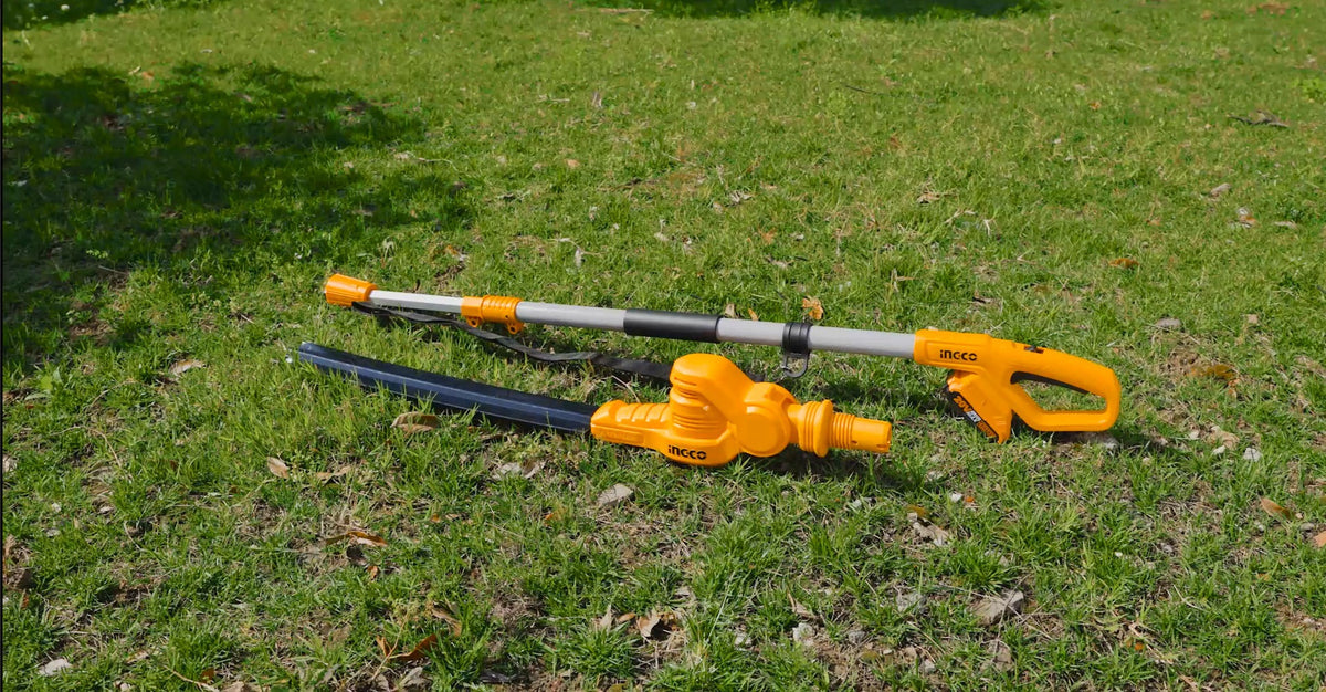 INGCO 20V POLE HEDGE TRIMMER 460MM, UP TO 2.4M 1X2.0BAT+CHARGER CPHT2016012