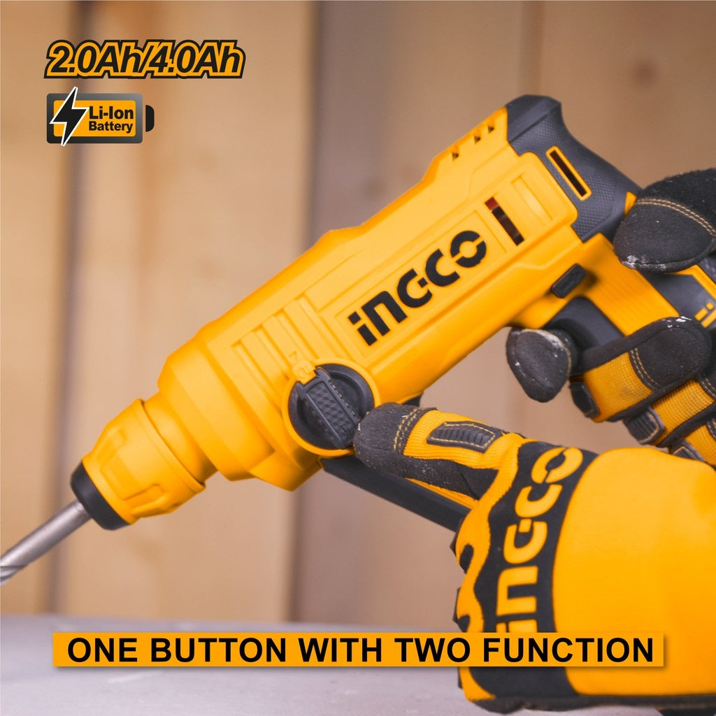 INGCO 20V LI-ION ROTARY HAMMER CRHLI1601 (BARE UNIT)