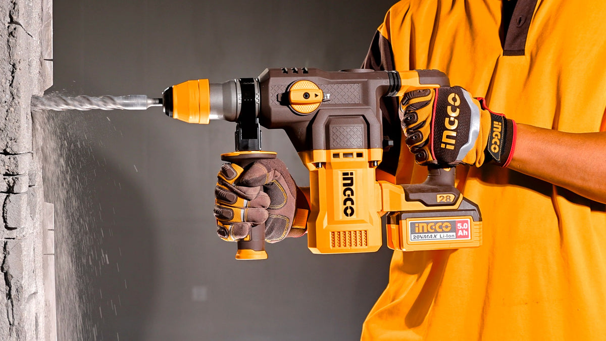 INGCO 20V LI-ION BL ROTARY HAMMER 28MMØ CRHLI20286 (BARE UNIT)