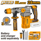 INGCO 20V LI-ION BL ROTARY HAMMER 28MMØ CRHLI20288 (BARE UNIT)