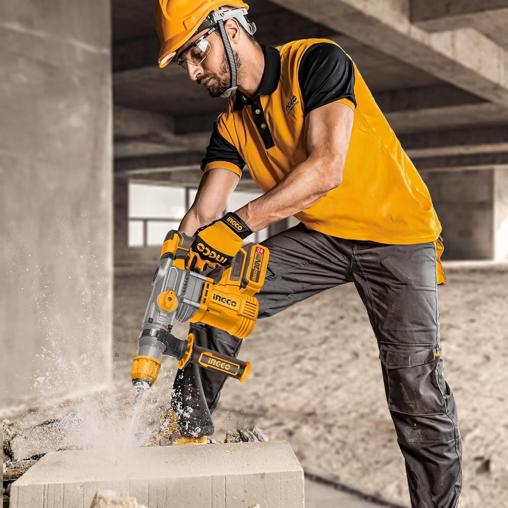 INGCO 20V LI-ION BL ROTARY HAMMER 28MMØ CRHLI20288 (BARE UNIT)
