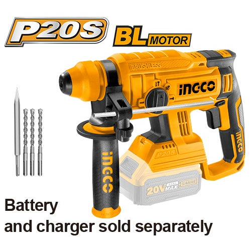 INGCO 20V LI-ION ROTARY HAMMER CRHLI2201 (BARE UNIT)