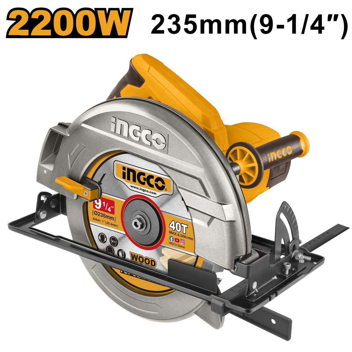 INGCO CIRCULAR SAW 9" 235MM 2200W WITH 1 BLADE CS23522 Main image