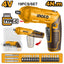 INGCO 4V LI-ION CORDLESS SCREWDRIVER WITH 18 BITS & MAG.HOLDER CSDLI0442 (NO USB CHARGER)