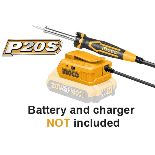 INGCO 20V LI-ION SOLDERING IRON 40W CSILI2001 (BARE UNIT)
