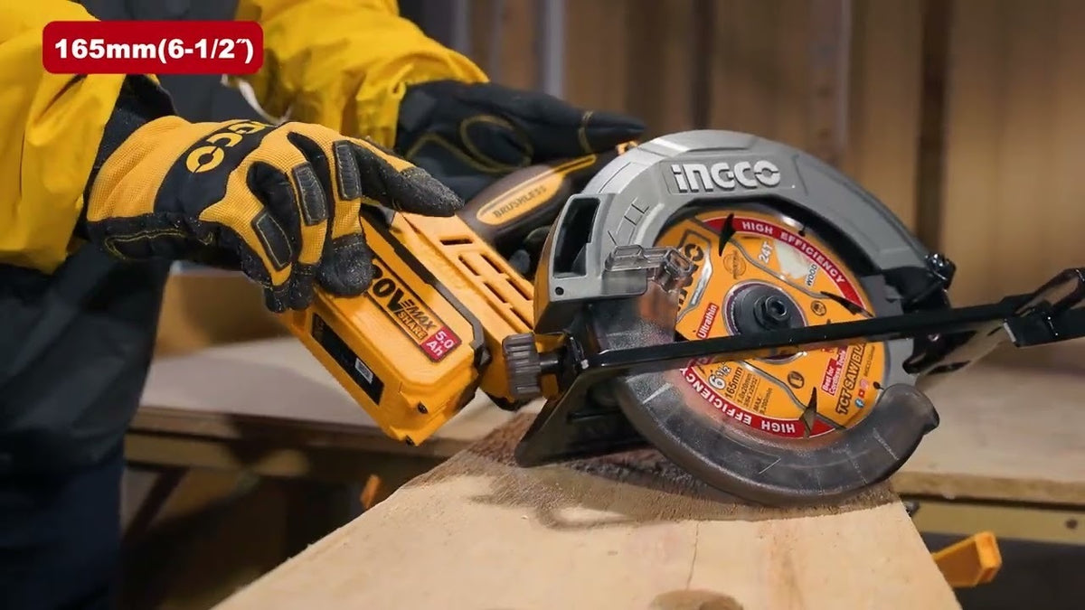INGCO 20V LI-ION CIRCULAR SAW 165MM 1X4.0 + 4A CHRG CSLI16523