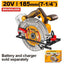 INGCO 20V LI-ION BRUSHLESS CIRCULAR SAW 185MM CSLI1851 (BARE UNIT)