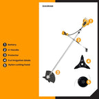 INGCO 40V(2X20V) STRING TRIMMER & BUSH CUTTER 2X4.0AH & CHARGER CSTLI202522