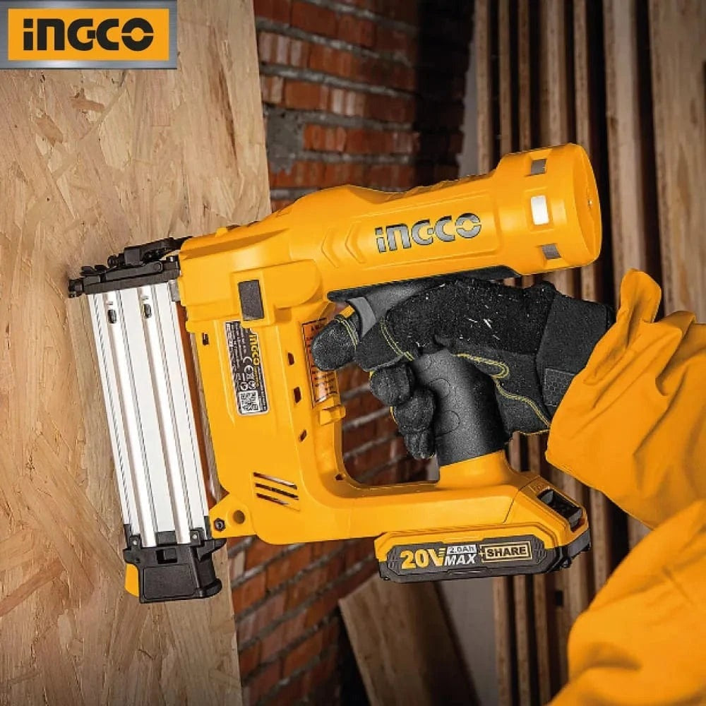 INGCO 20V 1X2.0AH CONCRETE BRICK NAILER ST18MM NAIL CSTLI3808