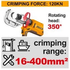 INGCO 20V HYDRAULIC CRIMPING TOOL16-400MM2, 2X20V 5.0AH & CHARGER CTLI2005