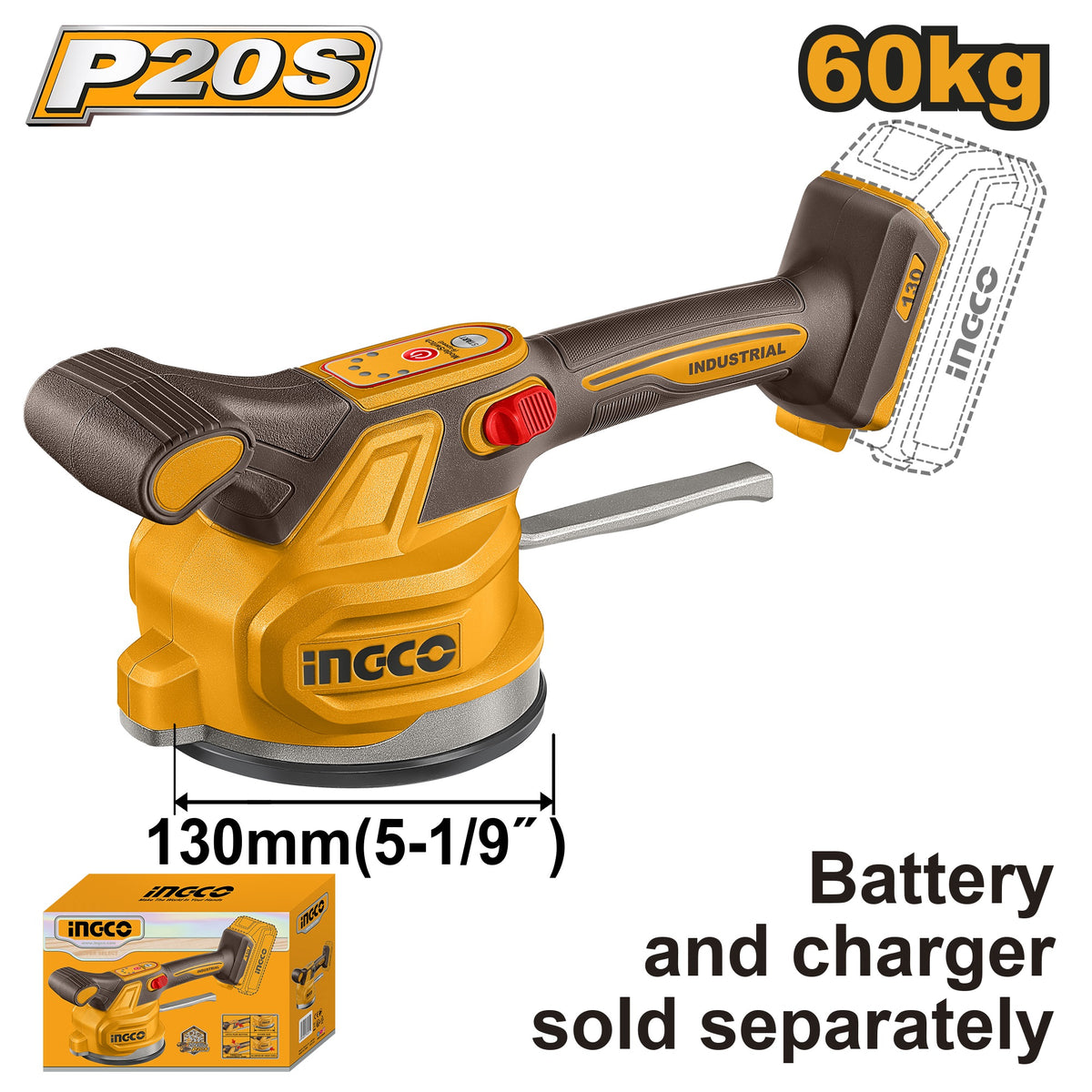 INGCO 20V TILE VIBRATION MACHINE CTVLI2001 (BARE UNIT) Main image