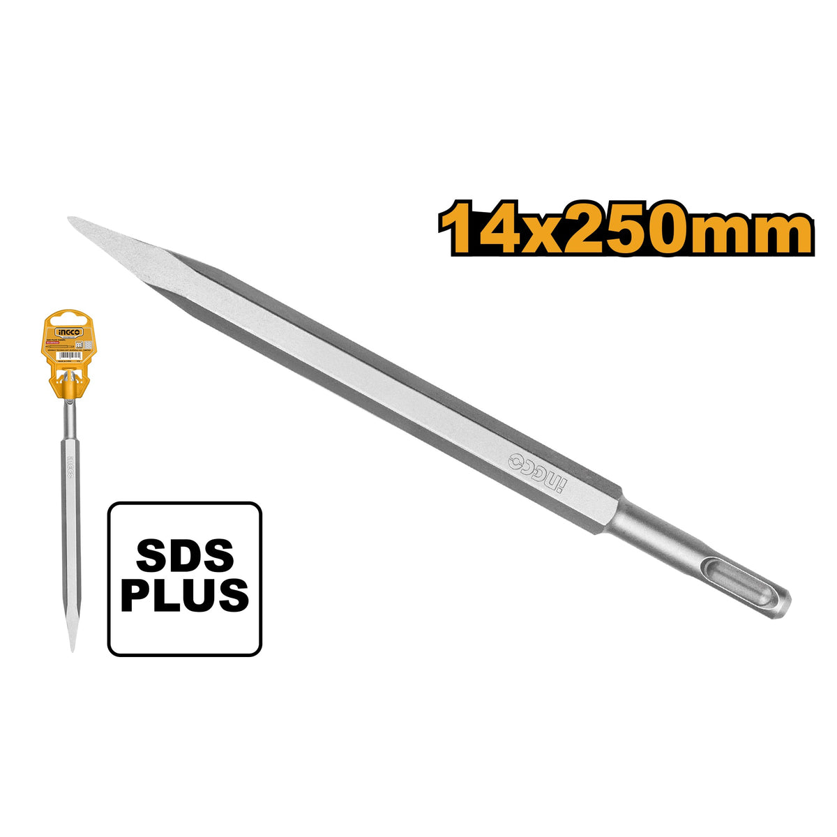 INGCO SDS PLUS POINTED CHISEL 14X250MM DBC0112501 Main image