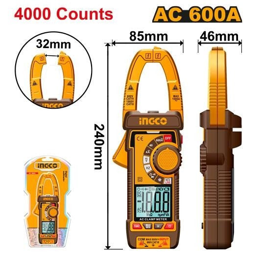 INGCO DIGITAL AC CLAMP METER DCM66001 Main image
