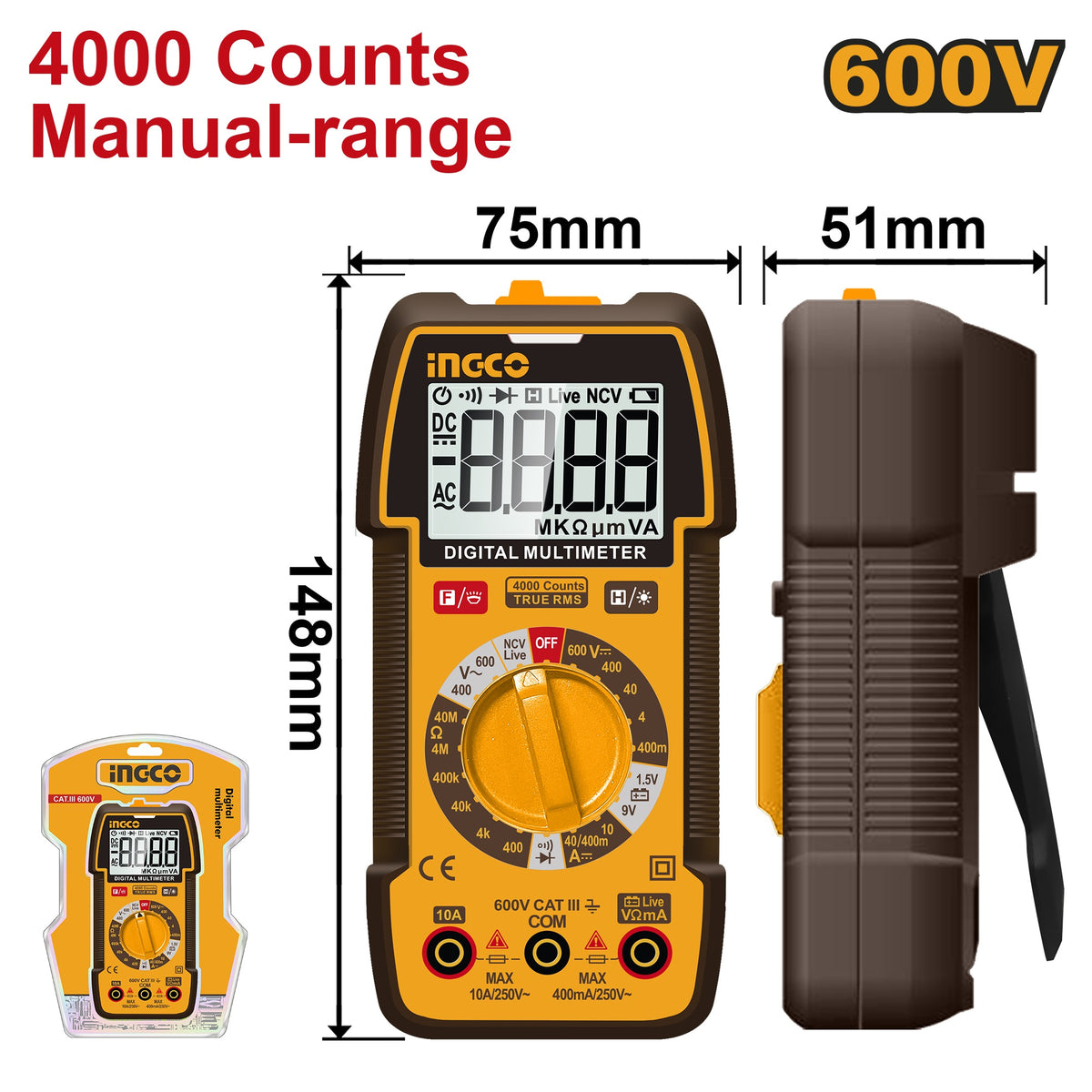 INGCO DIGITAL MULTIMETER DM36002 Main image