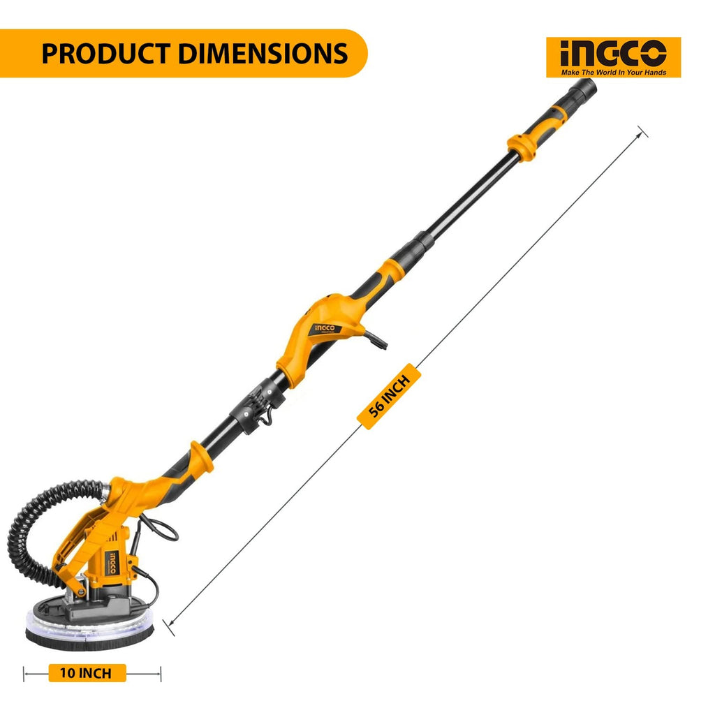 INGCO ELECTRIC DRYWALL SANDER 1050W W/9" SANDING DISCS DWS10501