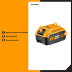 INGCO 20V BATTERY & CHARGER KIT 4X 4.0AH, DUAL PORT CHARGER +CASE FBCLI20244