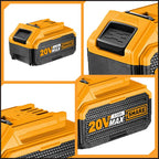 INGCO 20V BATTERY & CHARGER KIT 4X 4.0AH, DUAL PORT CHARGER +CASE FBCLI20244