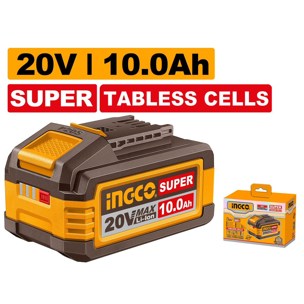 INGCO 20V 10.0AH SUPER TABLESS CELLS LI-ION BATTERY FBLI2129