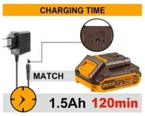 INGCO 12V 2HR BATTERY CHARGER FCLI12071
