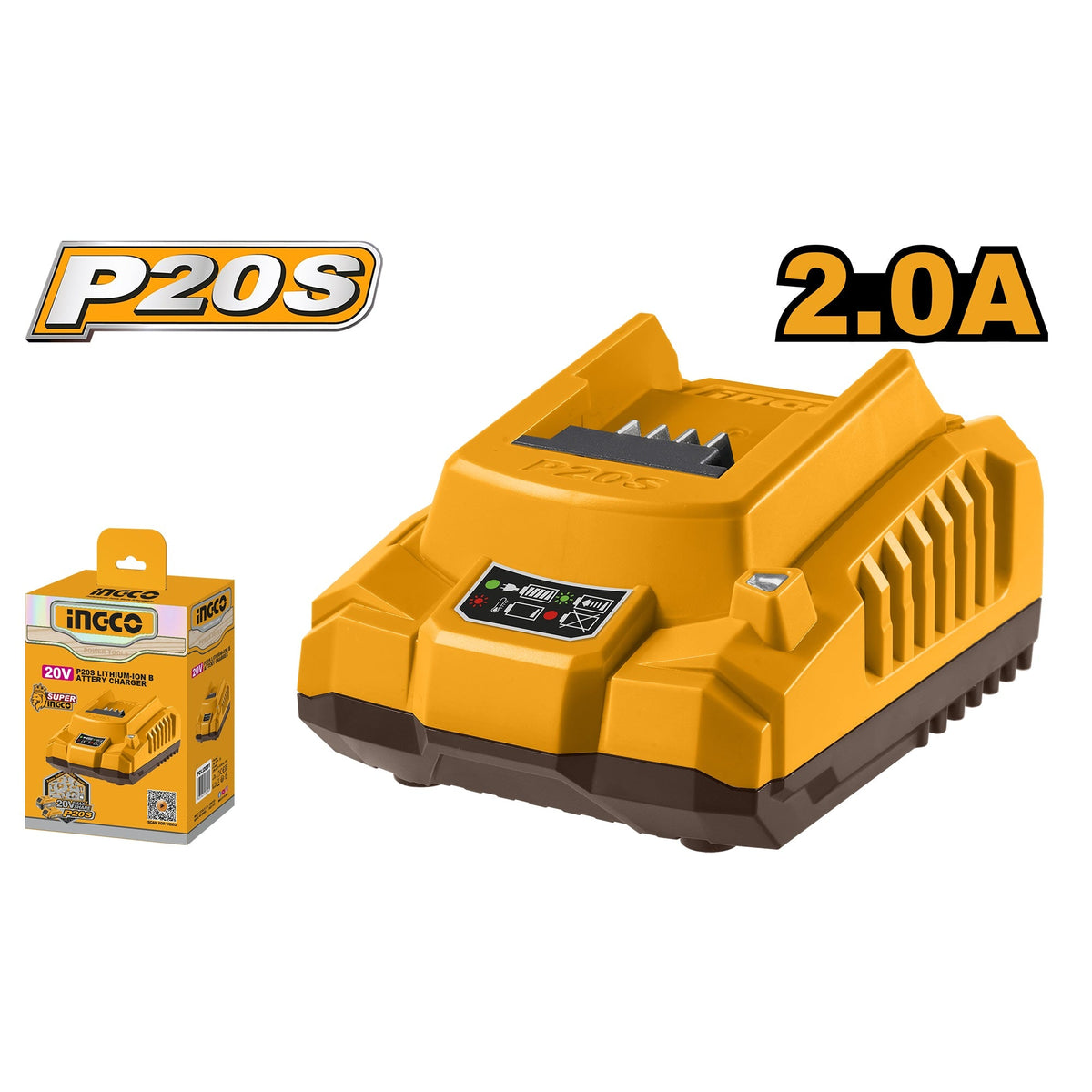 INGCO 20V LI-ION FAST INTELLIGENT CHARGER 2A FCLI2001