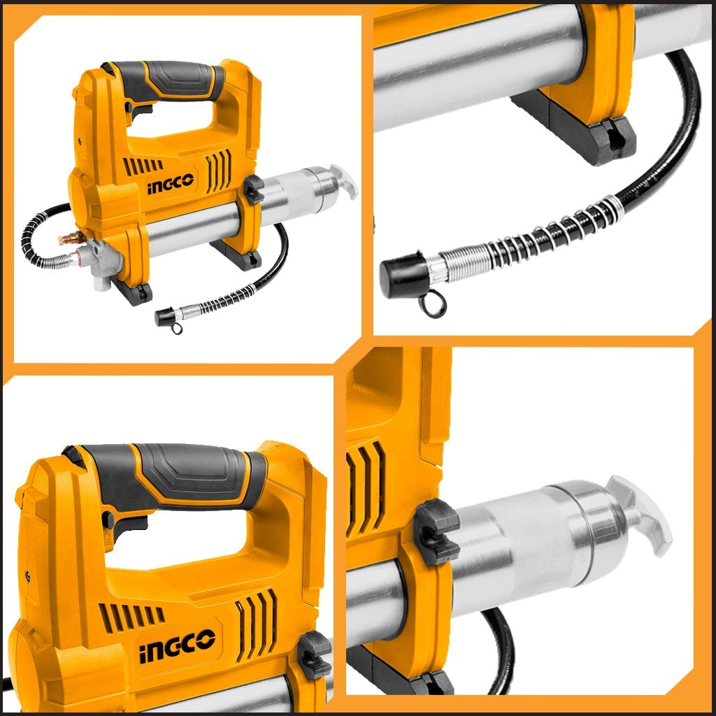 INGCO 20V LI-ION CORDLESS GREASE GUN 10,000 PSI, GGLI2010 (BARE UNIT)