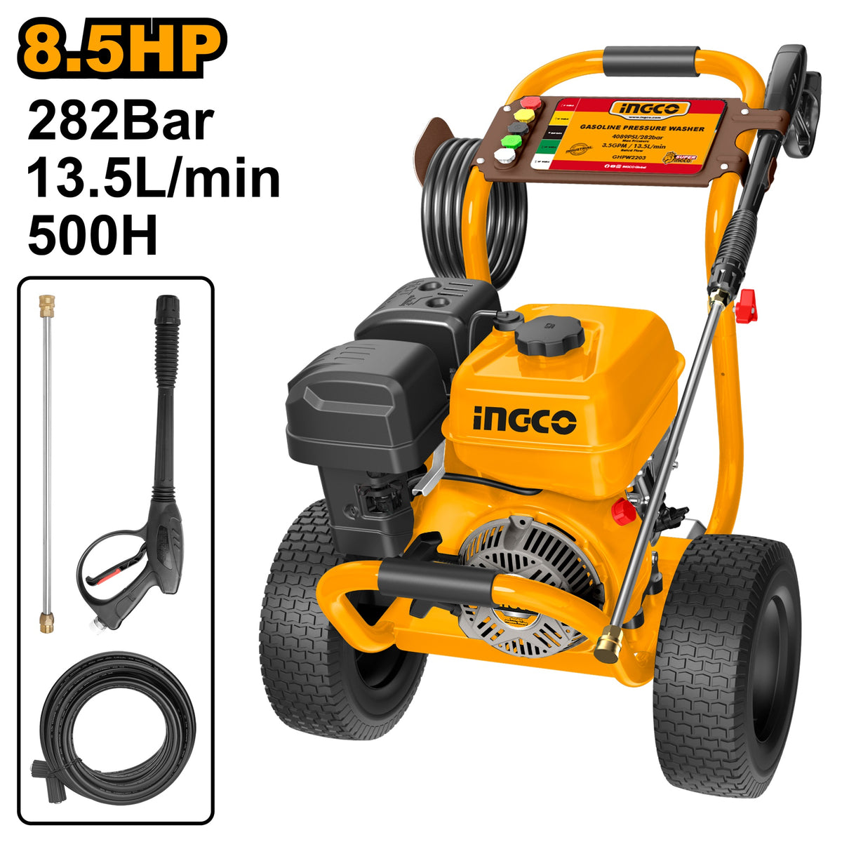 INGCO 8.5HP GASOLINE ENGINE HIGH PRESSURE WASHER 4089PSI, FLOW 13.5L GHPW22 Main image