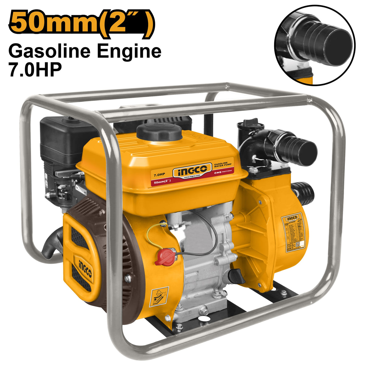 INGCO GASOLINE WATER PUMP 2" MAX HEAD 32M MAX FLOW 550L/M GWP202