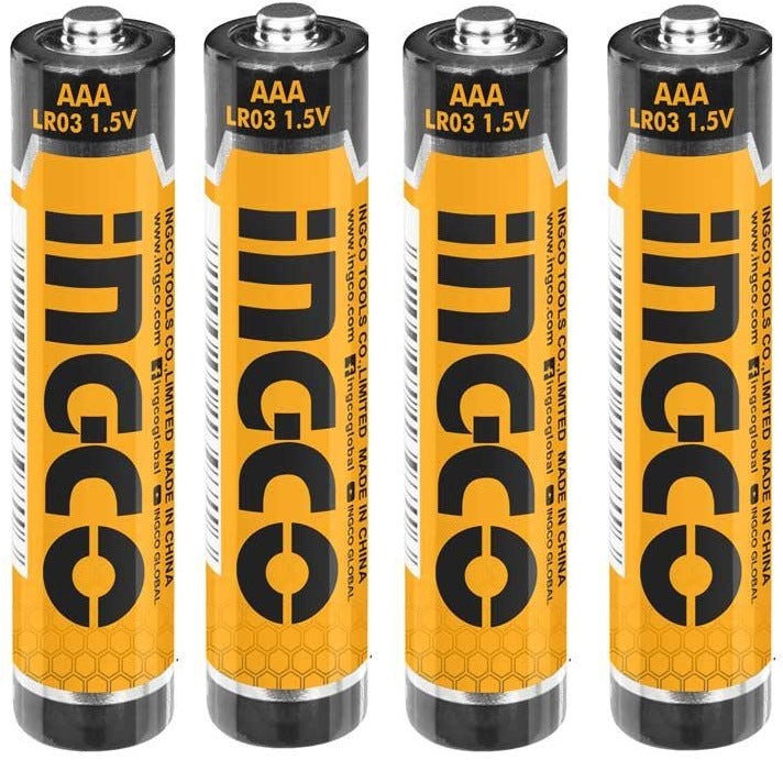INGCO ALKALINE BATTERY AAA 1.5V LR03 HAB3A01 4P/PACK Secondary image