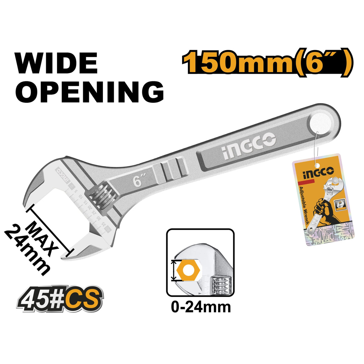 INGCO ADJUSTABLE WRENCH Main image