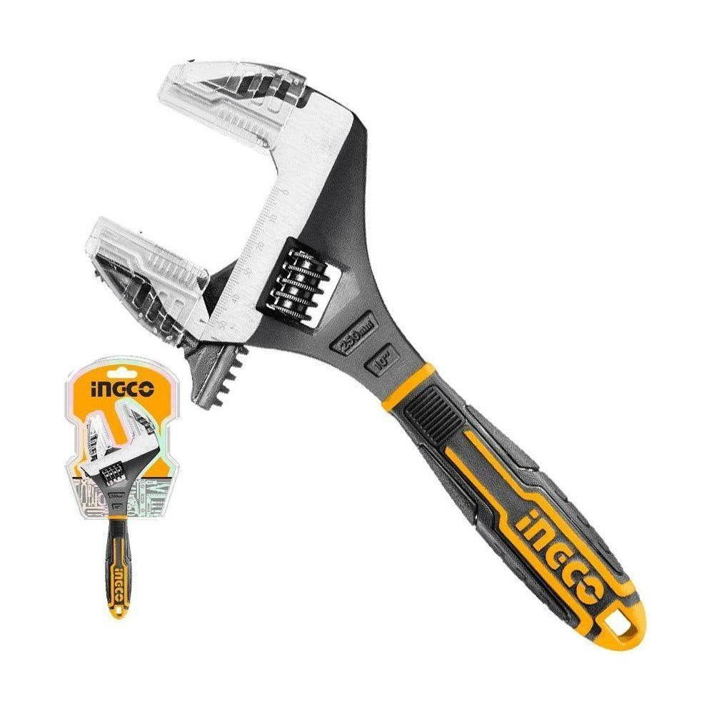 INGCO 2 IN 1 ADJUSTABLE WRENCH 10" HADWG0810