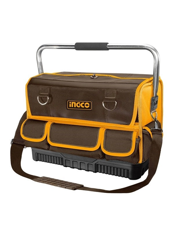 INGCO 16 INCH INDUSTRIAL GRADE 14 POCKETS TOOL BAG 420X240X330MM HTBGL05