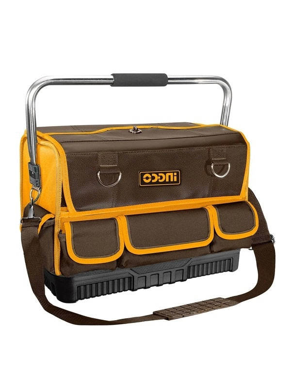 INGCO 16 INCH INDUSTRIAL GRADE 14 POCKETS TOOL BAG 420X240X330MM HTBGL05