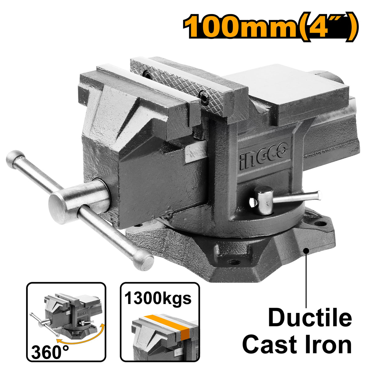 INGCO HD BENCH VISE WITH SWIVEL BASE Main image