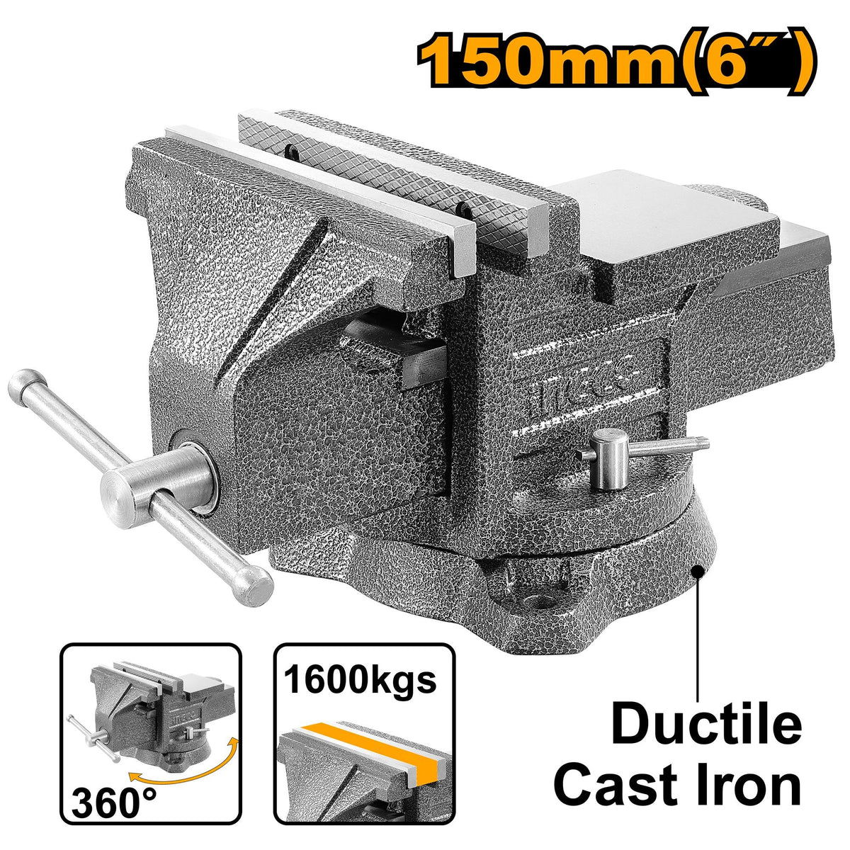 INGCO HD BENCH VISE WITH SWIVEL BASE