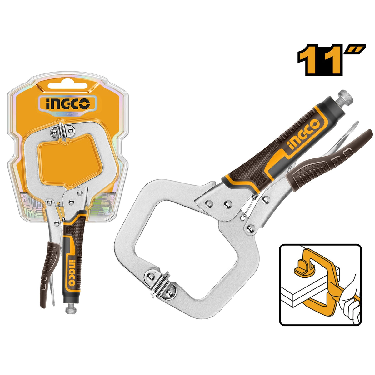 INGCO 11" C-CLAMP LOCKING PLIER HCCLW0211 Main image