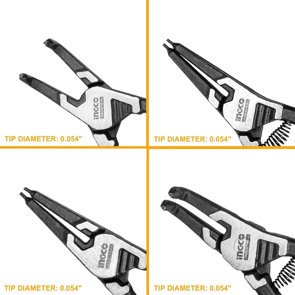 INGCO 4PCS CIRCLIP PLIER SET 7" 180MM HCCPS26180
