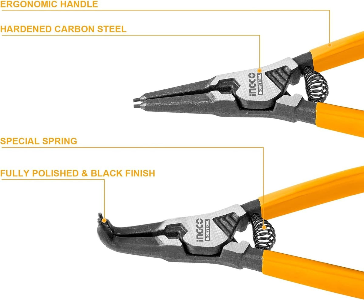 INGCO 4PCS CIRCLIP PLIER SET 7" 180MM HCCPS26180