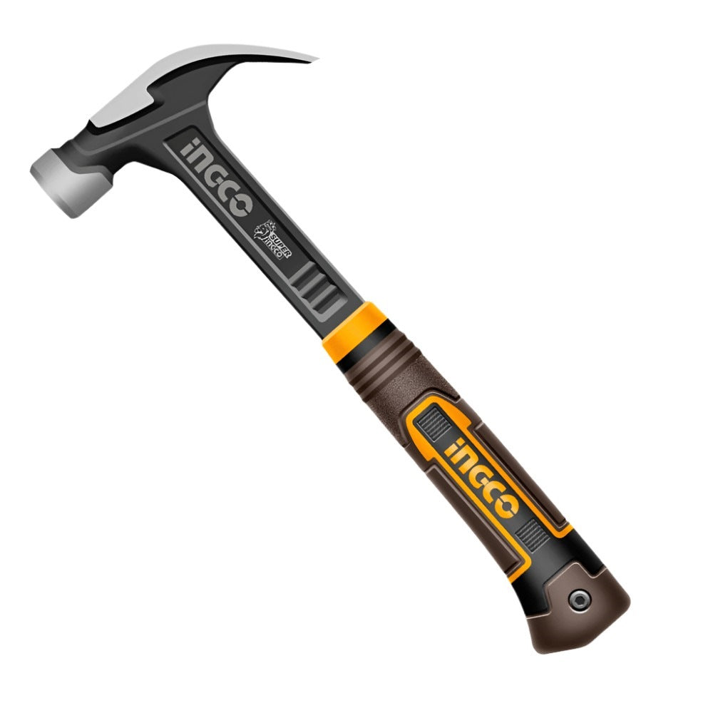 INGCO ANTI SHOCK HANDLE CLAW HAMMER 16OZ HCH81016L