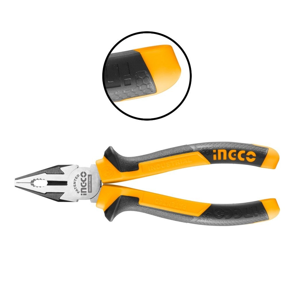 INGCO HD CR.V COMBINATION PLIER BLACK POLISHED