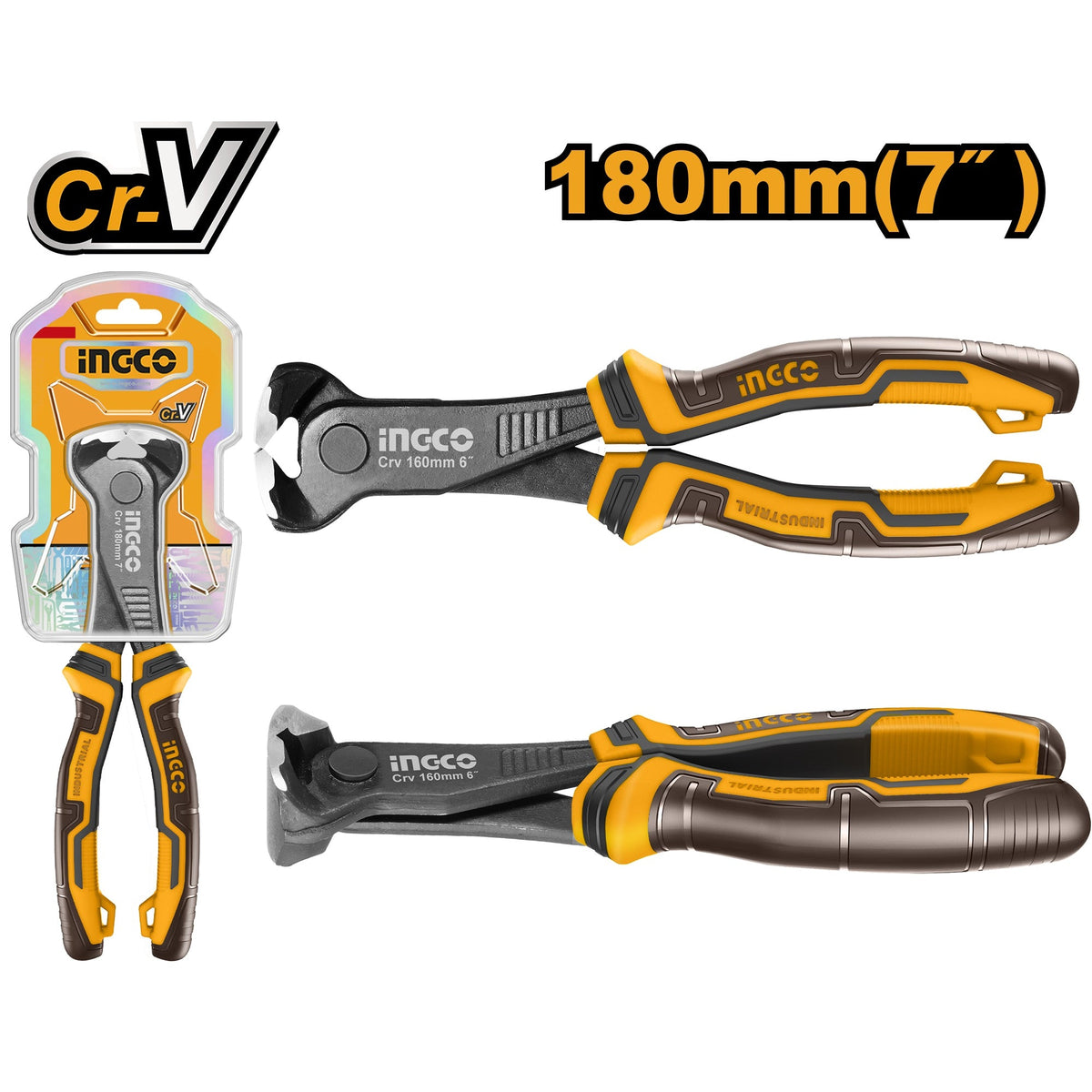 INGCO END CUTTING PLIER 7" 180MM HECP02180 Main image