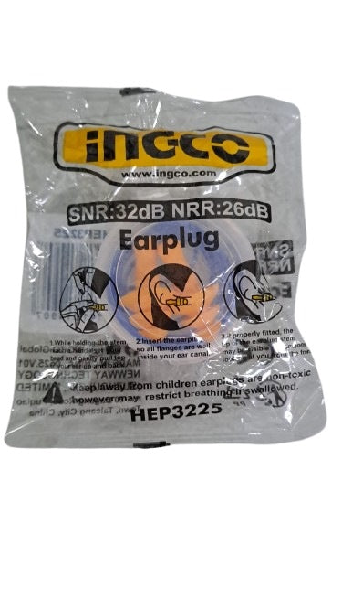 INGCO 3 LAYERS DESIGN EN 352-2:2020 AND ANSI 3.19-1974 EAR PLUG, HEP3225 Secondary image