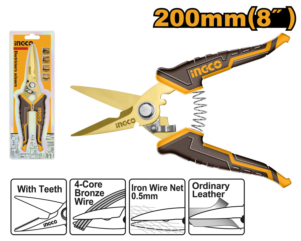 INGCO ELECTRICIAN'S SCISSOR SS BLADE